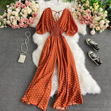 Sexy Polka Dot Elegant High Waist Jumpsuit