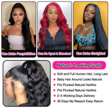 360 Lace Frontal Brazilian Body Wave Wig HD Transparent 13x6 Closure Wig