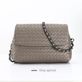 2021 Fashion Luxury Brand Design 100% Sheepskin Woven High-End Messenger Bag