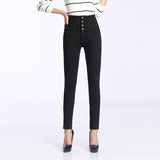 High Waist Skinny Pants Fleece /no velvet Elastic Waist Jeggings Casual Jeans