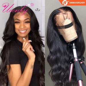 13x4 Lace Front Human Hair Brazilian Body Wave 360 Pre Plucked Lace Closure Wig