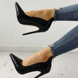 New Fashion Thin Heel Leather Shoes