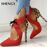 Pumps Sexy Thin High Heels Shoes Elegant Shoelaces