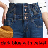 High Waist Skinny Pants Fleece /no velvet Elastic Waist Jeggings Casual Jeans