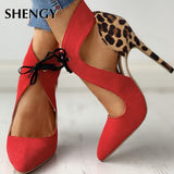 Pumps Sexy Thin High Heels Shoes Elegant Shoelaces