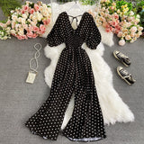 Sexy Polka Dot Elegant High Waist Jumpsuit