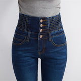 High Waist Skinny Pants Fleece /no velvet Elastic Waist Jeggings Casual Jeans