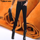 High Waist Skinny Pants Fleece /no velvet Elastic Waist Jeggings Casual Jeans