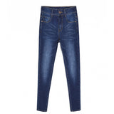 High waist full Length skinny pencil Denim Jeans