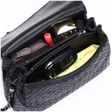 2021 Fashion Luxury Brand Design 100% Sheepskin Woven High-End Messenger Bag