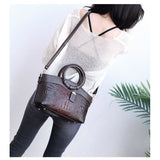 Luxury  Designer Crossbody Crocodile Leather Handbag