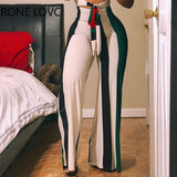 Skinny Striped Lace up Cutout Bandeau Jumpsuit