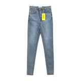 High Waist Stretch Skinny Denim Trousers Washed Fashion Sexy Elastic Slim Pencil Pants