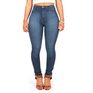 Slim Fit Skinny High Waist Trousers Jeans