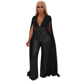 New Hot Drilling Sequined Cloak Jumpsuits