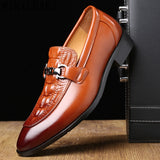 2021 Crocodile Oxford Leather Suit Shoes