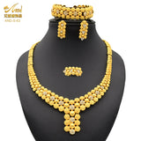 Fashion  Chokers Necklace Earrings Ring Gold Plated Set