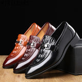 2021 Crocodile Oxford Leather Suit Shoes