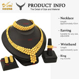 Fashion  Chokers Necklace Earrings Ring Gold Plated Set