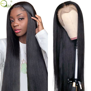 Brazilian Straight 30 Inch Lace Human Hair Closure Wigs