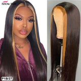 13X4 13X6x1 Highlight Brown Colored Human Hair Wigs