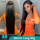 Bone Straight Lace Front Human Hair Closure Wigs