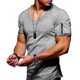 Zipper fitness top casual cotton shirts