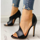 Fashion Serpentine Casual Open Toe Super High Heel Fish Head Snake Pumps