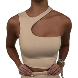 2021 Cut Out Sexy Off Shoulder Crop Top