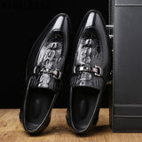 2021 Crocodile Oxford Leather Suit Shoes