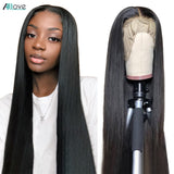 Bone Straight Lace Front Human Hair Closure Wigs