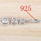 White Zircon Silver 925 Jewelry Sets Bracelets Pendant Necklace Rings