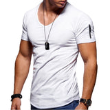 Zipper fitness top casual cotton shirts