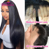 Lace Front Human Hair Wigs Pre-Plucked 4x4 Closure Wig