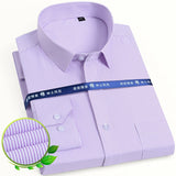 Men's Classic Solid/striped Basic Dress Shirt