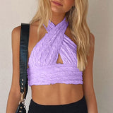 Cross Halter Crop Top