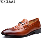 2021 Crocodile Oxford Leather Suit Shoes