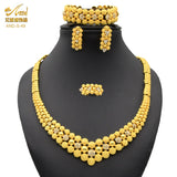 Fashion  Chokers Necklace Earrings Ring Gold Plated Set