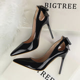 New Leather Fashion Patent Pumps Luxury Design Shoes