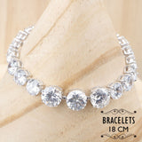 White Zircon Silver 925 Jewelry Sets Bracelets Pendant Necklace Rings