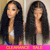 Deep Wave Frontal Wig Transparent Lace Wet And Wavy Deep Curly Wig