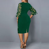 2021 Bodycon Plus Size Sequin Green Dress